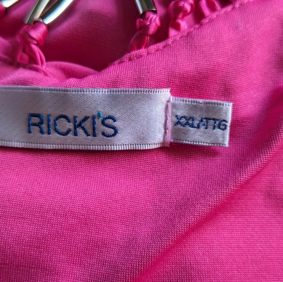 RICKIS Designer Luxury Pink Blouse Side XXL - Picture 14 of 16